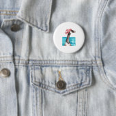 Canada Gans in een Toque Ronde Button 5,7 Cm (In situ)