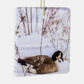 Canada-gans in sneeuwornament keramisch ornament (Rechts)