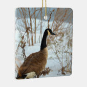 Canada-gans in sneeuwornament keramisch ornament (Rechts)