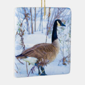 Canada-gans in sneeuwornament keramisch ornament (Rechts)