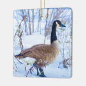 Canada-gans in sneeuwornament keramisch ornament (Links)