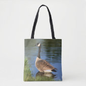 Canada-gans in water olieverfschilderij tote bag (Voorkant)