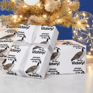 Canada Gans Kiest Altijd V Voor Overwinning Cadeaupapier