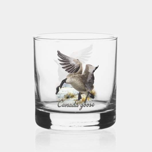Canada gans, Kunst Whisky Glas (Voorkant)