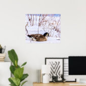 Canada Gans Poster in Sneeuw (Thuiskantoor)