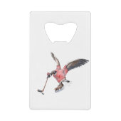 Canada Gans Spelen Hockey Creditkaart Flessenopener (Voorkant)