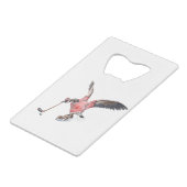 Canada Gans Spelen Hockey Creditkaart Flessenopener (Achterkant Gekanteld)