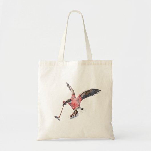 Canada Gans Spelen Hockey Tote Bag (Voorkant)