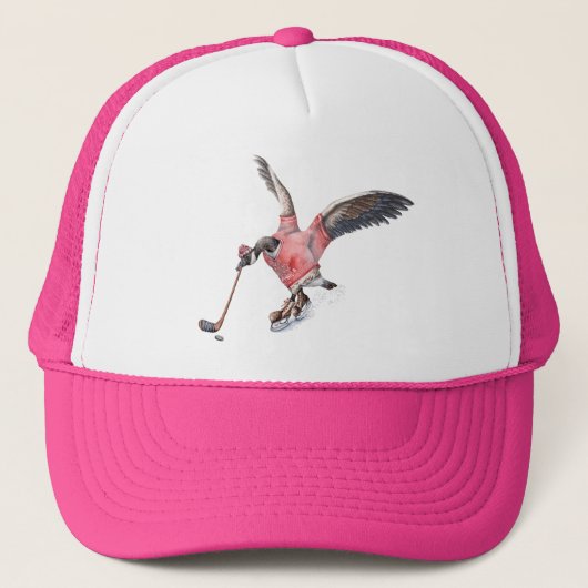 Canada Gans Spelen Hockey Trucker Pet (Voorkant)