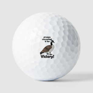 Canada Gans Vogel Kiest Altijd V Voor Overwinning Golfballen
