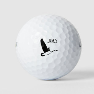Canada Gans Vogel Monogram Kunst Golfballen