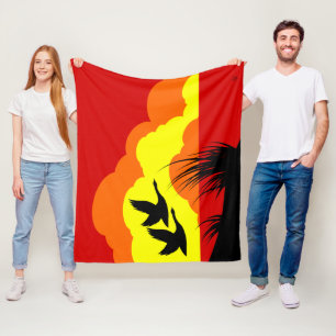 canada ganzen in zonsondergang fleece deken