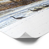 Canada Ganzen op een met sneeuw bedekte golfbaan Poster (Hoek)