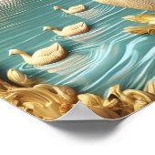 Canada Ganzen te midden van de Huilende Wilgen 12x Poster (Hoek)