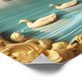 Canada Ganzen te midden van de Huilende Wilgen 20x Poster (Hoek)