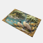 Canada Ganzen te midden van de Huilende Wilgen 36x Deurmat (Schuin)