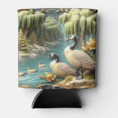 Canada Ganzen te midden van de Huilende Wilgen Blikjeskoeler (Voorkant)