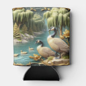 Canada Ganzen te midden van de Huilende Wilgen Blikjeskoeler (Achterkant)