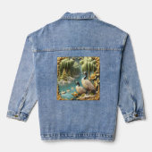 Canada Ganzen te midden van de Huilende Wilgen Denim Jacket (Achterkant)