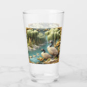 Canada Ganzen te midden van de Huilende Wilgen Glas (Achterkant)