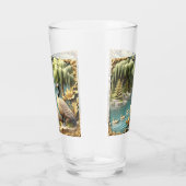 Canada Ganzen te midden van de Huilende Wilgen Glas (Rechts)