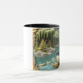 Canada Ganzen te midden van de Huilende Wilgen Mok (Midden)