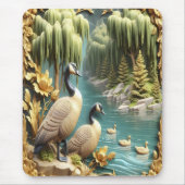 Canada Ganzen te midden van de Huilende Wilgen Muismat (Voorkant)