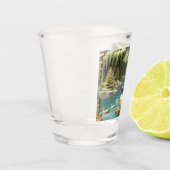 Canada Ganzen te midden van de Huilende Wilgen Shot Glas (Links)