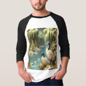 Canada Ganzen te midden van de Huilende Wilgen T-shirt (Voorkant)