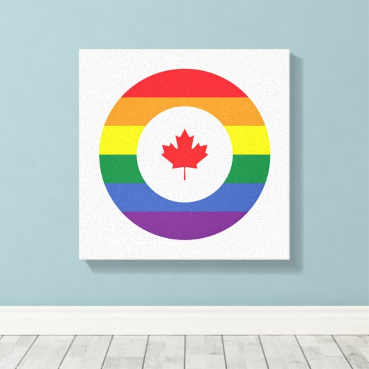 Canada Gay Pride Canvas Afdruk (Insitu (Houten vloer))