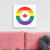 Canada Gay Pride Canvas Afdruk (Insitu (Woonkamer))