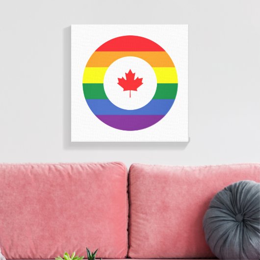 Canada Gay Pride Canvas Afdruk (Insitu (Woonkamer))