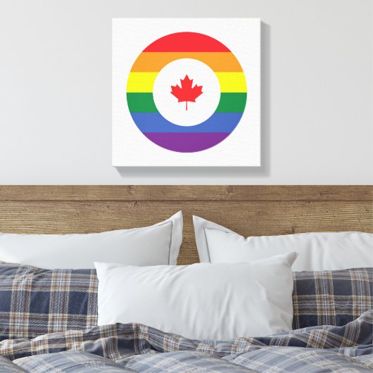 Canada Gay Pride Canvas Afdruk (Insitu (Slaapkamer))