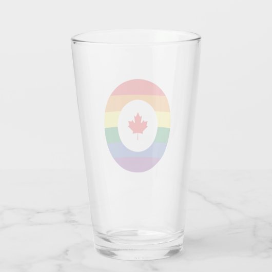 Canada Gay Pride Glas (Achterkant)