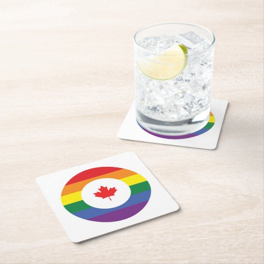 Canada Gay Pride Kartonnen Onderzetters (Insitu)