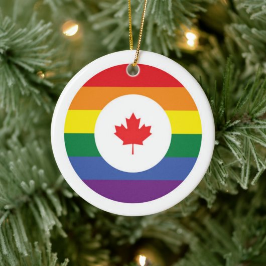 Canada Gay Pride Keramisch Ornament (Boom)