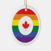 Canada Gay Pride Keramisch Ornament (Rechts)