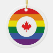 Canada Gay Pride Keramisch Ornament (Voorkant)