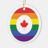 Canada Gay Pride Keramisch Ornament (Links)