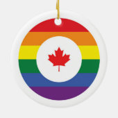 Canada Gay Pride Keramisch Ornament (Achterkant)