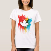 Canada Gay Pride Rainbow Flag Maple Leaf LGTBQ T-shirt (Voorkant)