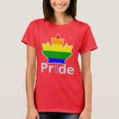 Canada Gay Pride Rainbow Flag Maple Leaf T-shirt (Voorkant)
