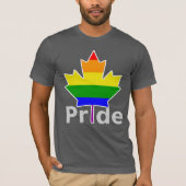 Canada Gay Pride Rainbow Flag Maple Leaf T-shirt (Voorkant)