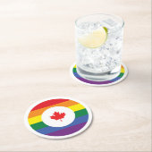 Canada Gay Pride Ronde Kartonnen Onderzetter (Insitu)