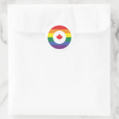 Canada Gay Pride Ronde Sticker (Tas)