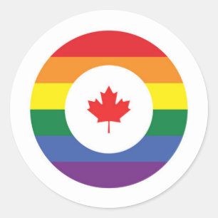 Canada Gay Pride Ronde Sticker