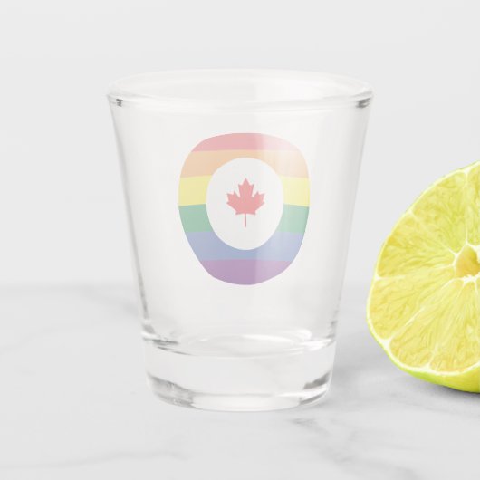 Canada Gay Pride Shot Glas (Achterkant)