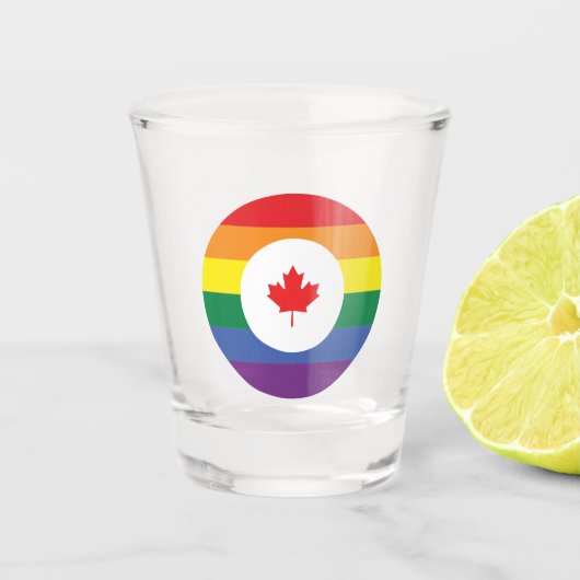 Canada Gay Pride Shot Glas (Voorkant)