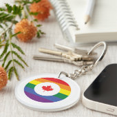 Canada Gay Pride Sleutelhanger (Voorkant Rechts)