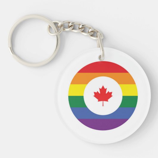 Canada Gay Pride Sleutelhanger (Voorkant)
